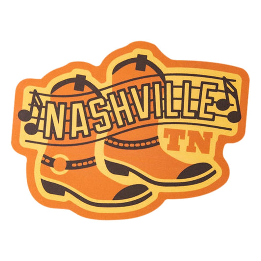 Nashville Orange Boots Sticker