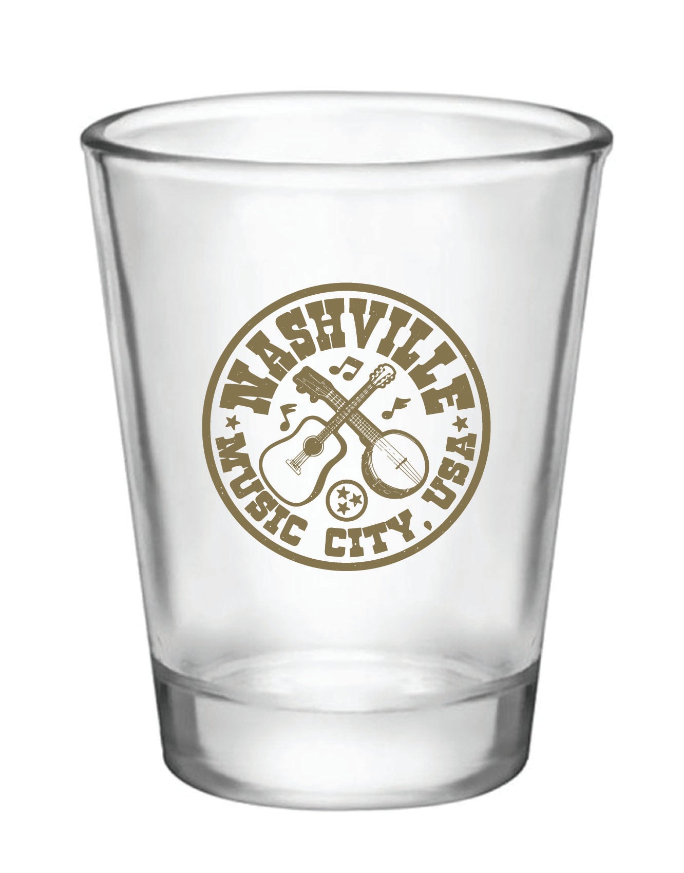 Nashville Music City Shot Glass