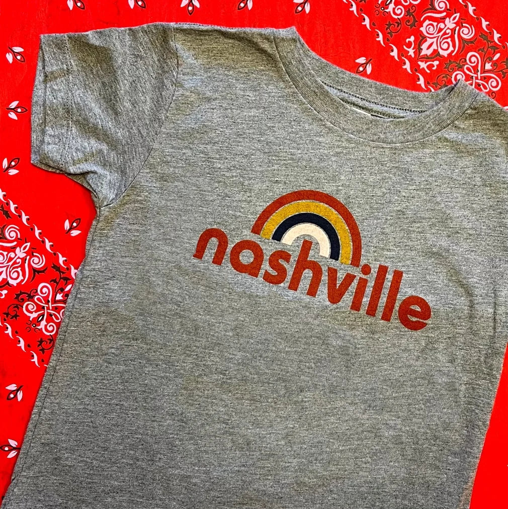 Nashville Rainbow Gray Youth Shirt