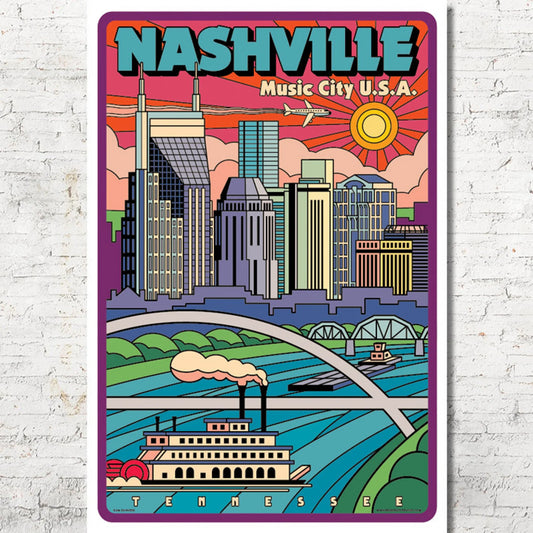 Nashville Riverfront 13x19"