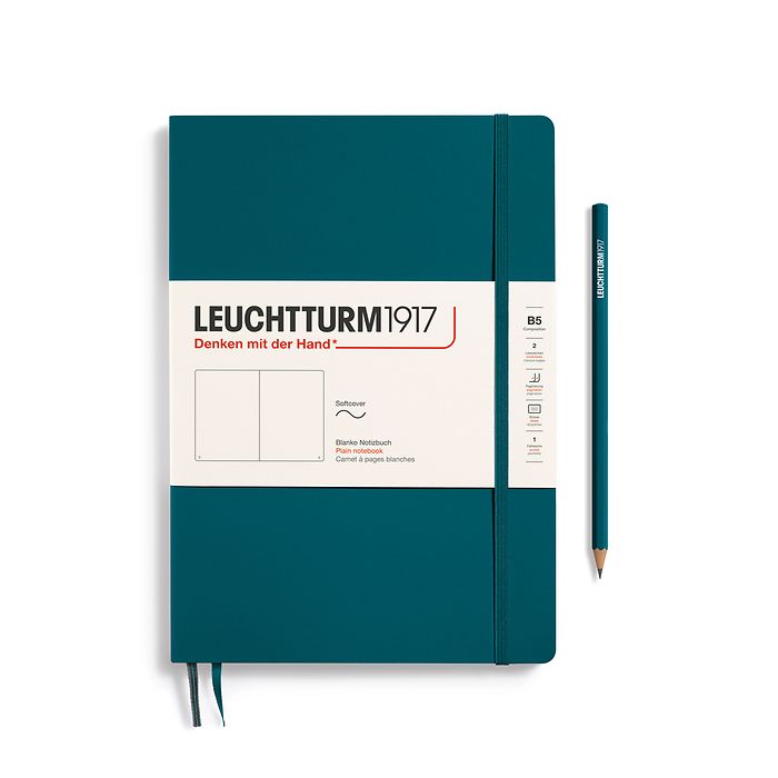 Leuchtturm B5 Composition Softcover Notebook: Plain Pages