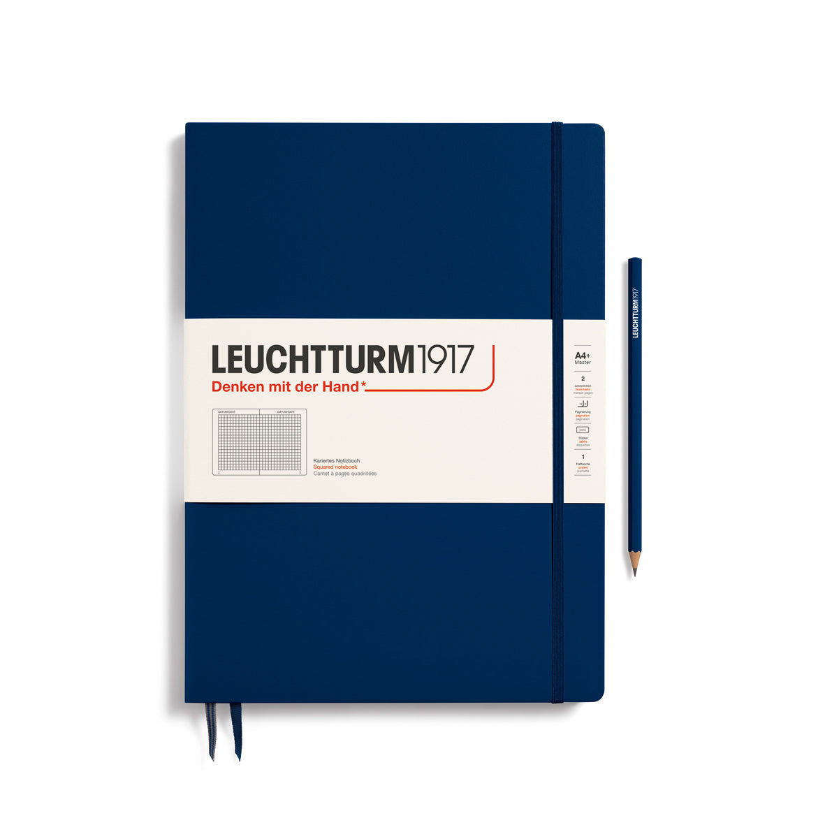 Leuchtturm A4+ Master Slim Hardcover Notebook: Squared Pages
