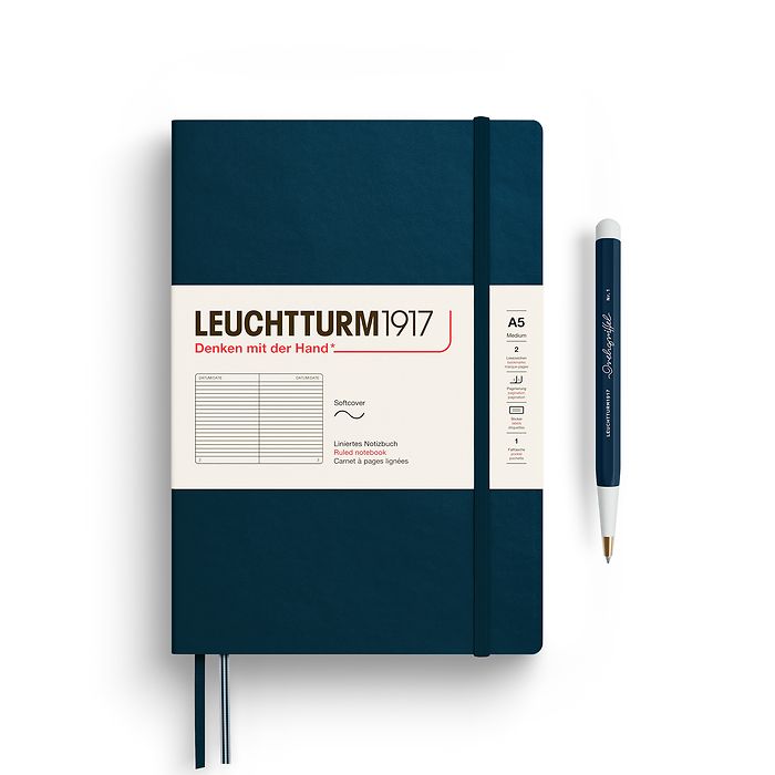 Leuchtturm Medium Softcover Notebook: Ruled Pages