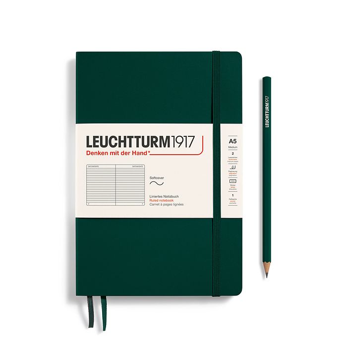 Leuchtturm Medium Softcover Notebook: Ruled Pages