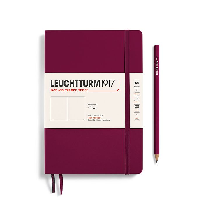 Leuchtturm Medium Hardcover Notebook: Plain Pages