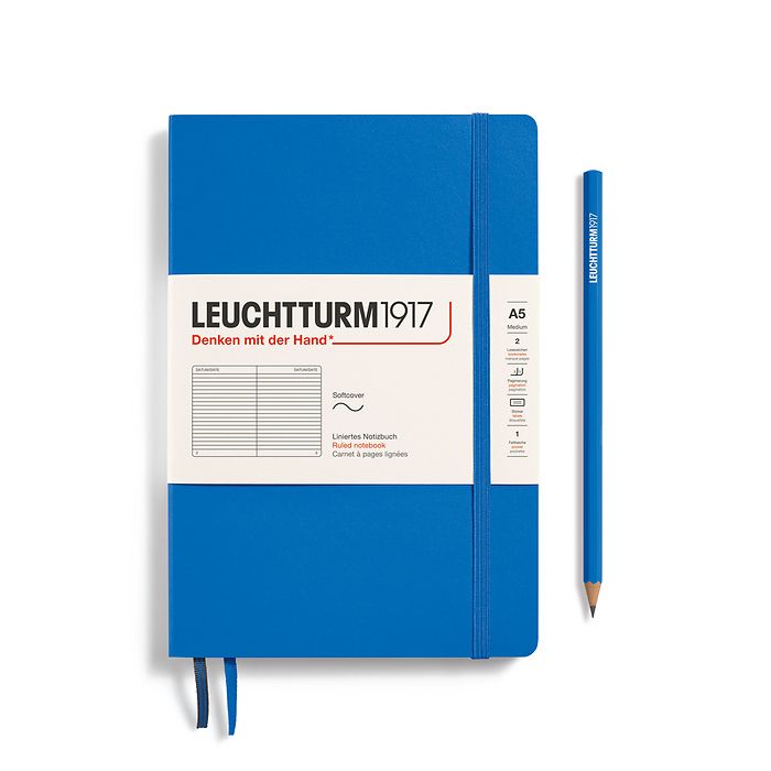 Leuchtturm Medium Softcover Notebook: Ruled Pages