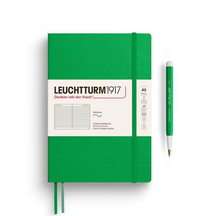 Leuchtturm Medium Softcover Notebook: Ruled Pages