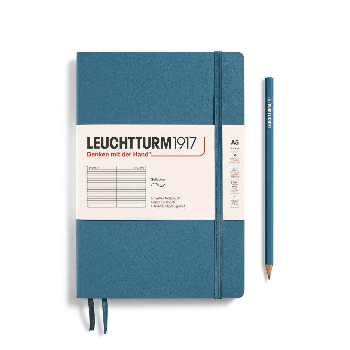 Leuchtturm Medium Softcover Notebook: Ruled Pages