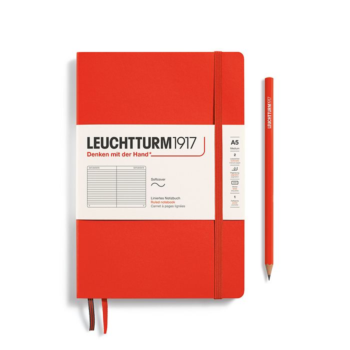 Leuchtturm Medium Softcover Notebook: Ruled Pages