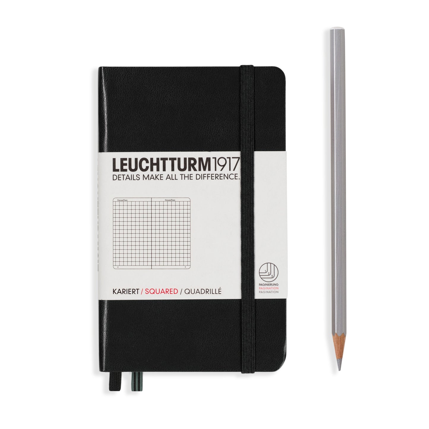 Leuchtturm A6 Pocket Hardcover Notebook: Squared Pages