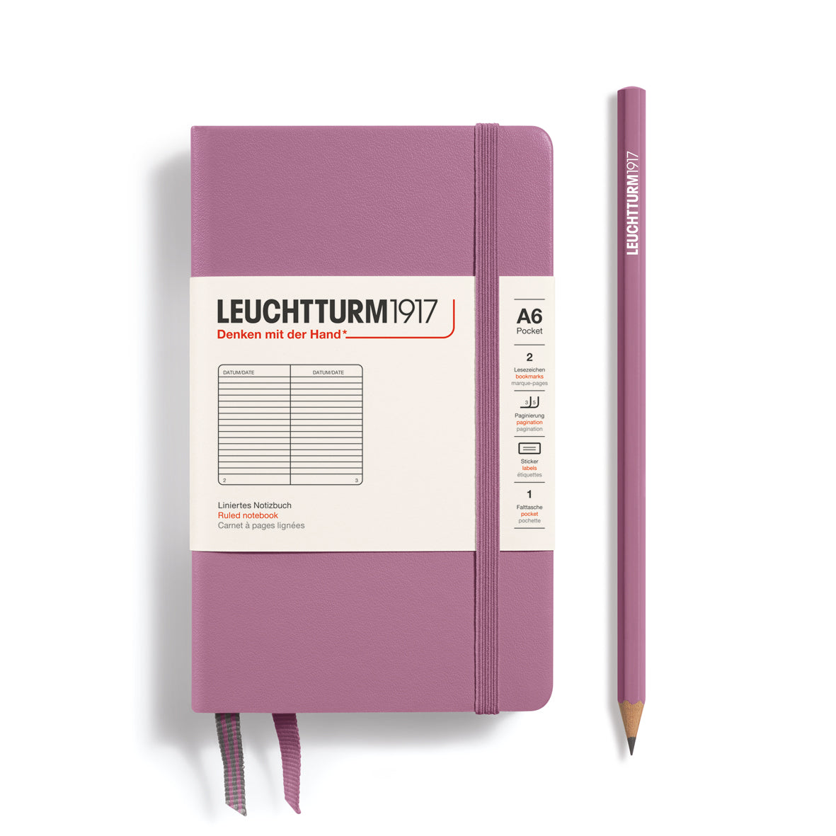 Leuchtturm Pocket Hardcover A6 Notebook : Ruled Pages