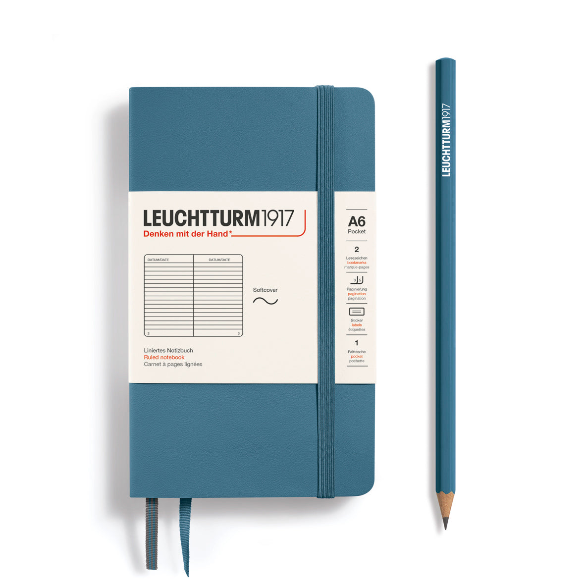 Leuchtturm Pocket Softcover Notebook: Ruled Pages