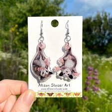 Baby Opposum Earrings