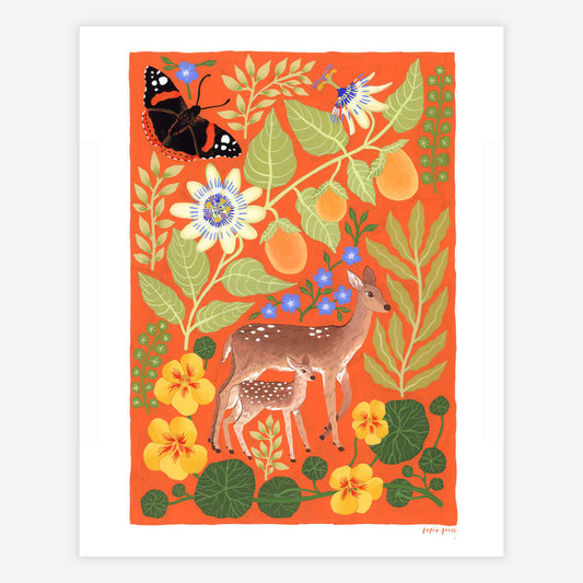 Deer and Fawn print