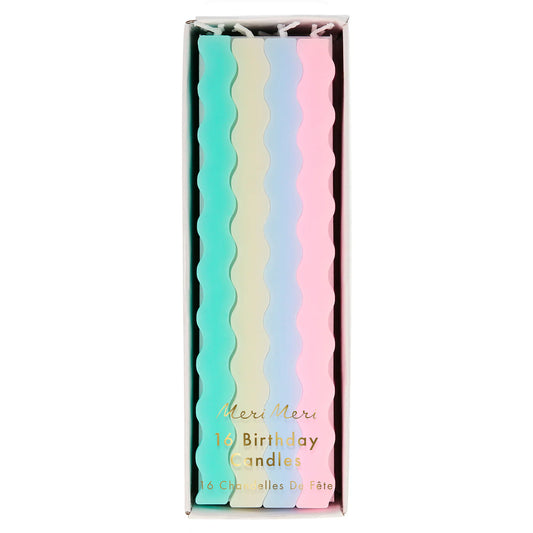 Pastel Wavy Party Candles