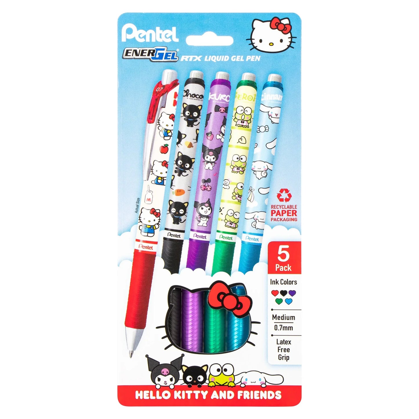 Hello Kitty and Friends x Pentel EnerGel Liquid Gel Pen Set
