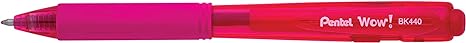 Pentel Wow! Retractable Ballpoint Pink Pen