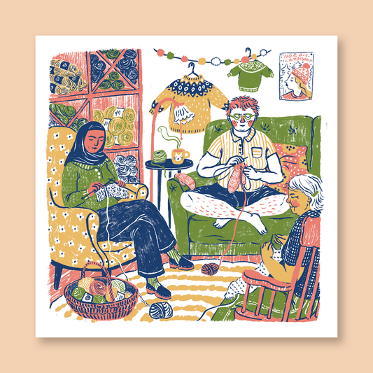 Knitting Circle print