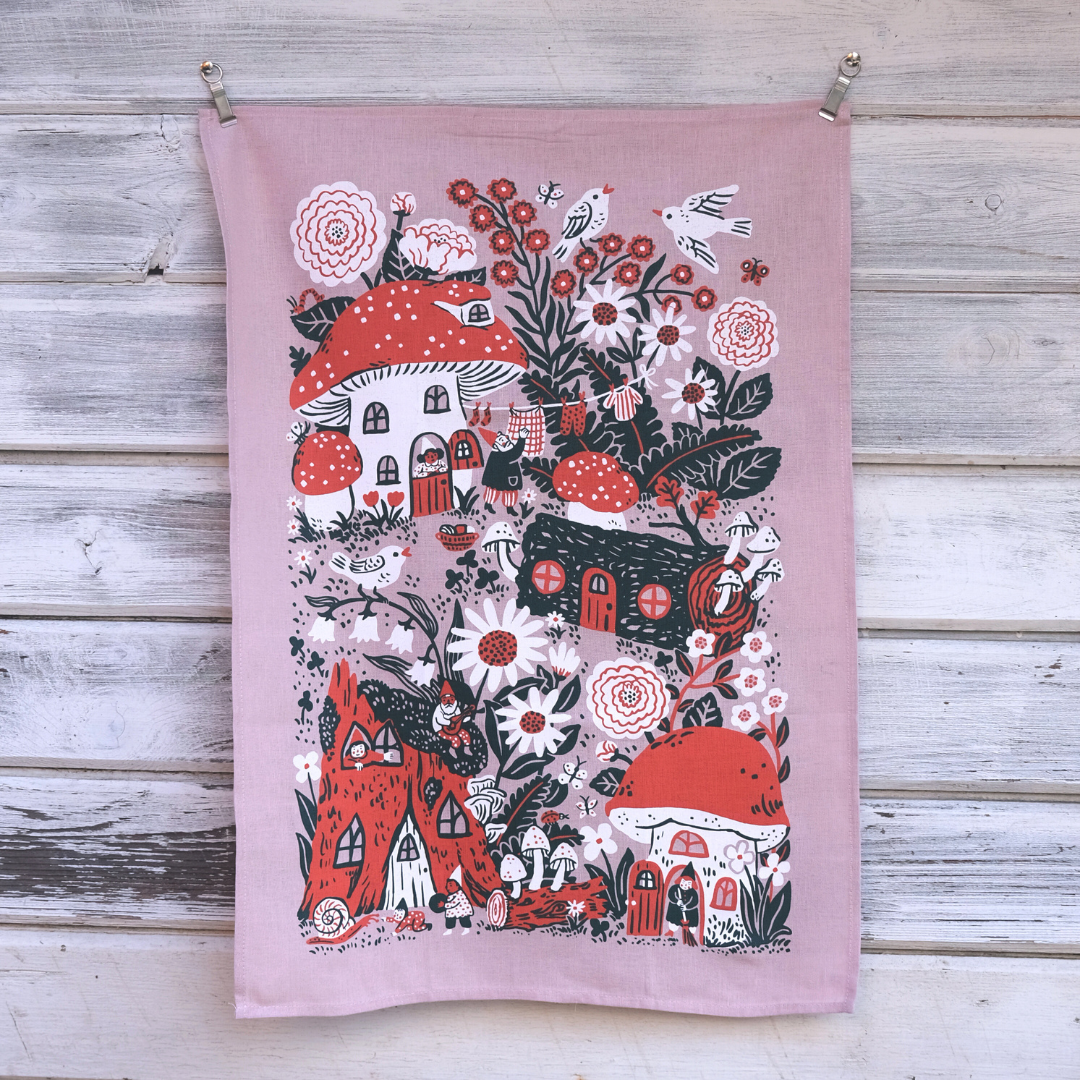 Blossom Village Tea Towel