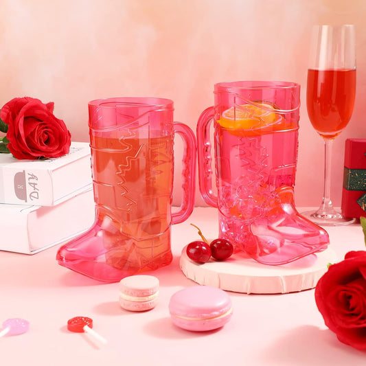 Pink Plastic Boot Cup