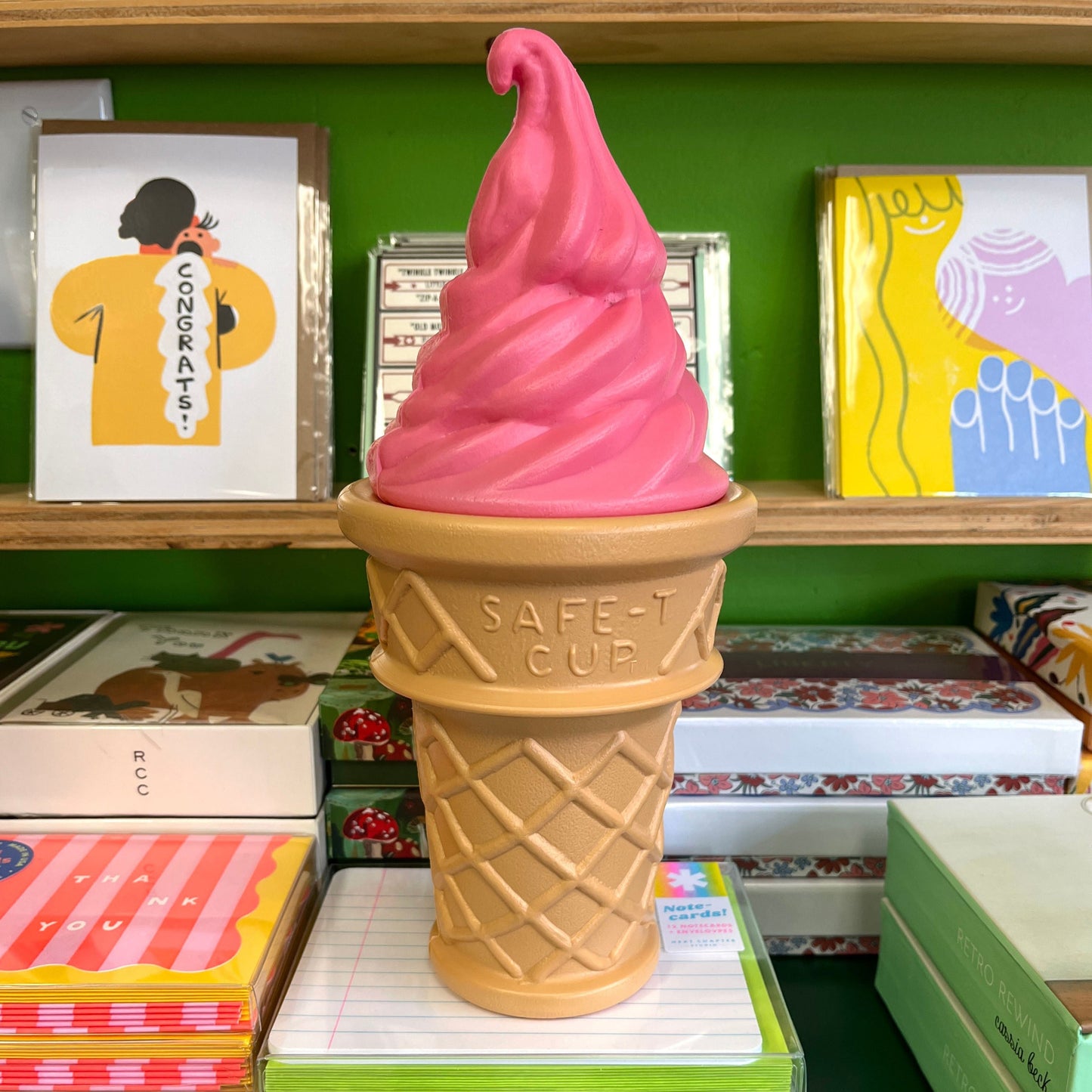 Soft Serve Ice Cream Cone Blow Mold Bank