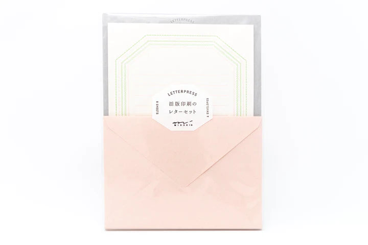 Letterpress Pink Letter Set