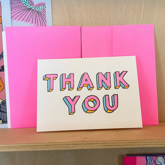 Thank You in Pink card