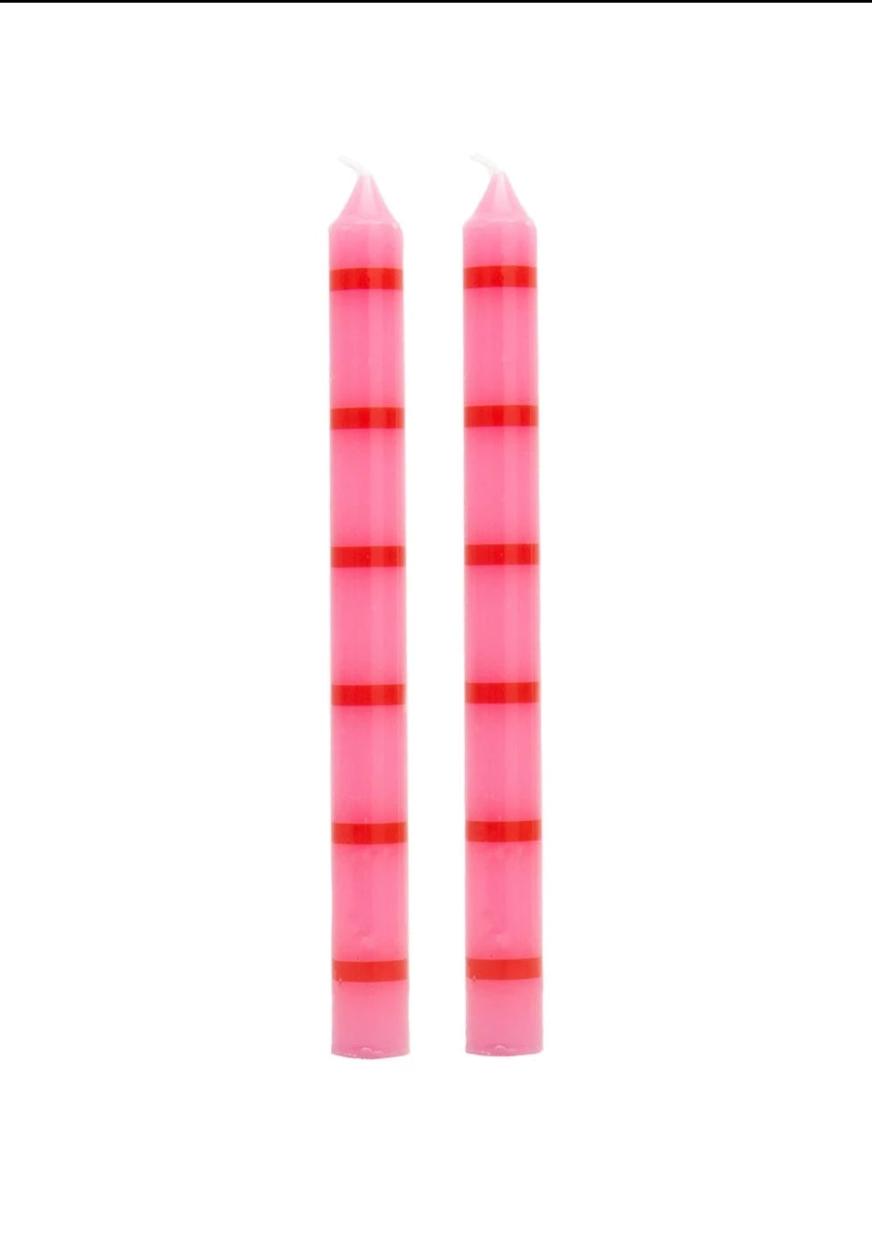 Striped Taper Candles (Set of 2)