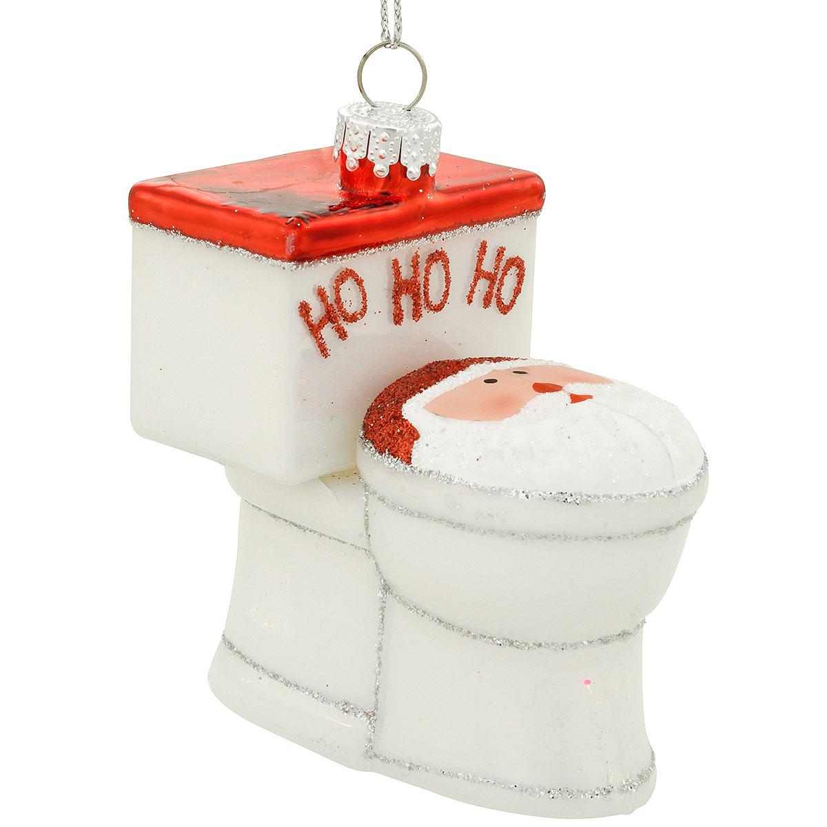 Santa Toilet Ornament