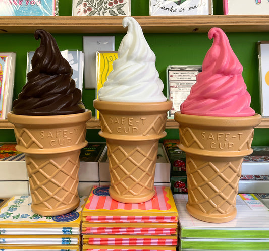 Soft Serve Ice Cream Cone Blow Mold Bank