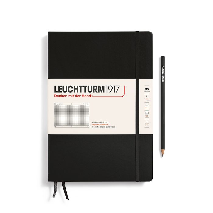 Leuchtturm B5 Composition Hardcover Notebook: Squared Pages