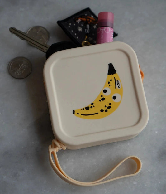 Googly Banana Zipper Coin Pouch