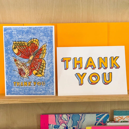 Yellow Thank You 2 card pack