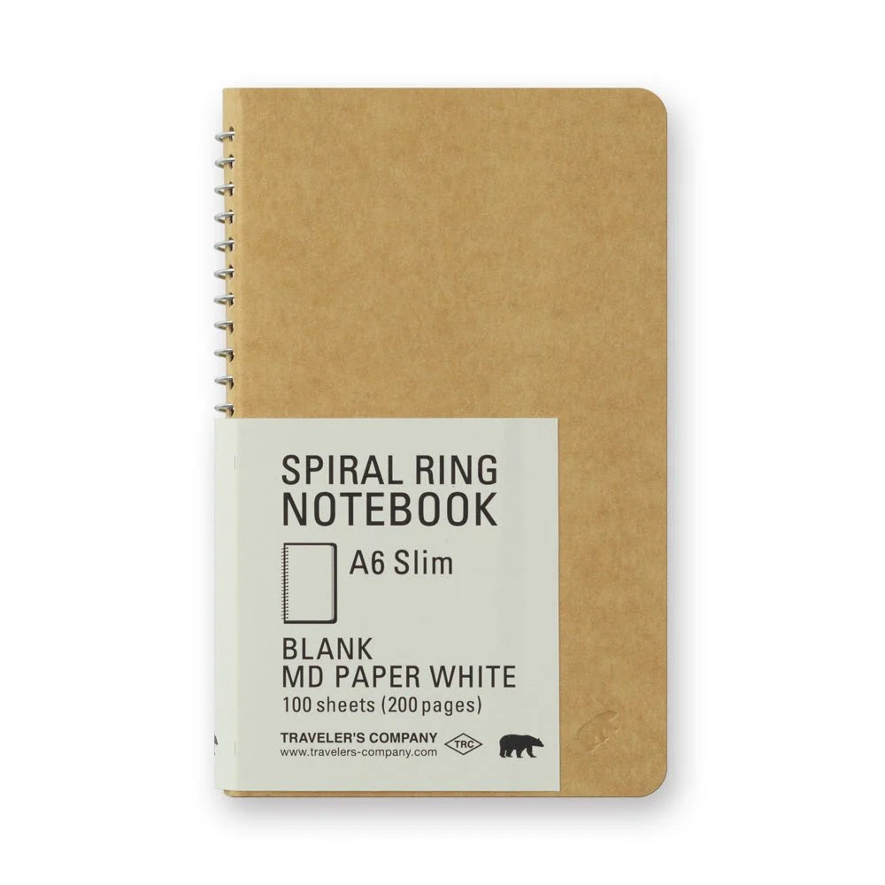 Traveler's Company Spiral Ring Notebook Slim Blank Pages