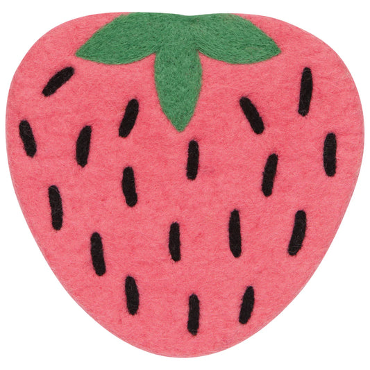 Strawberry Felt Wool Trivet