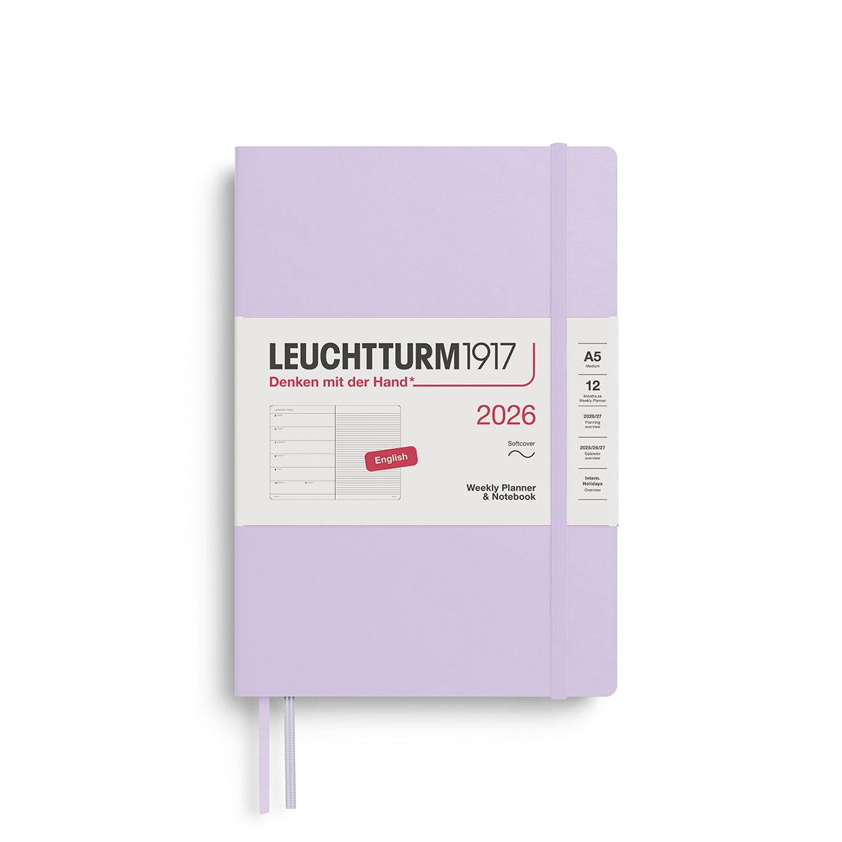 2026 Leuchtturm Softcover Weekly Planner and Notebook: A5