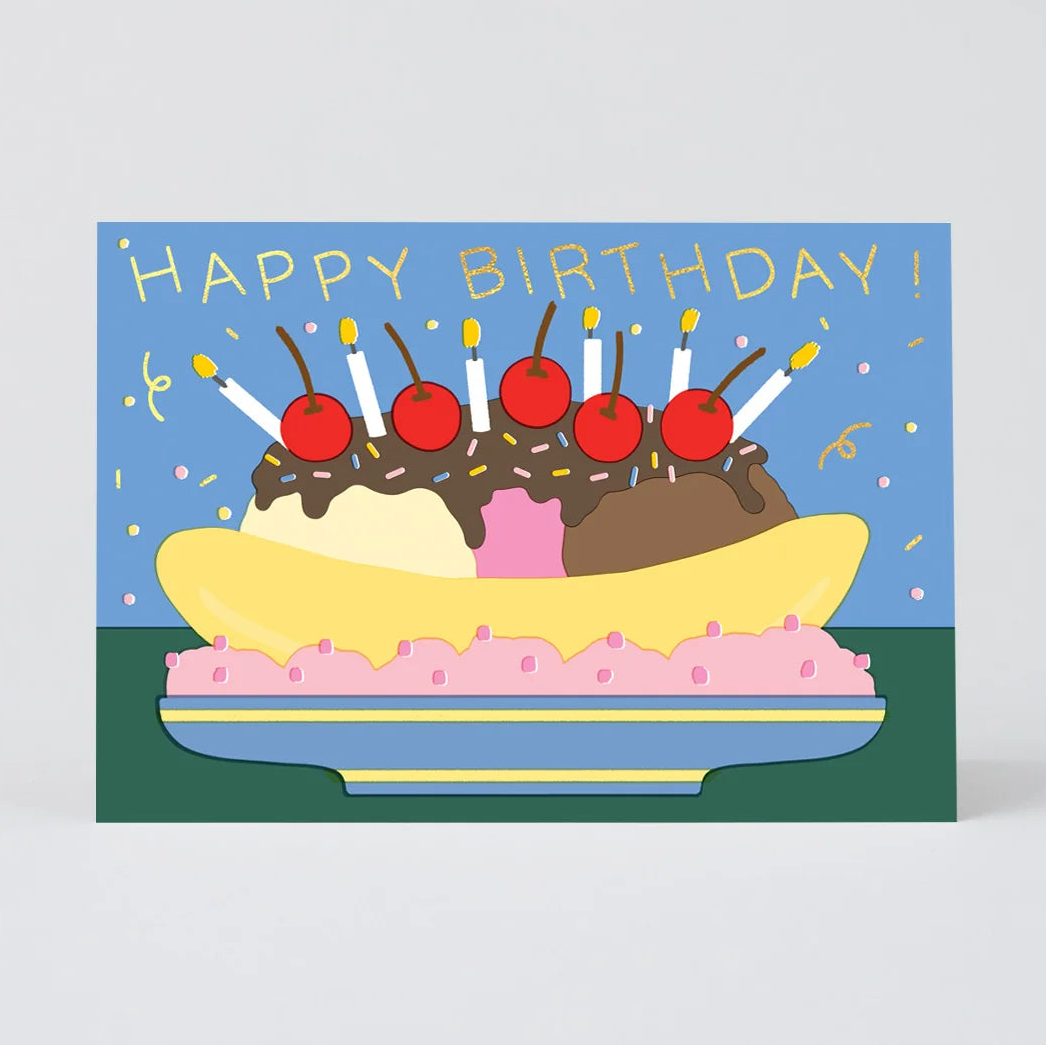 Birthday Banana Split card