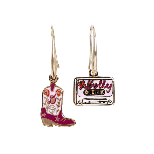 Boot & Country Cassette Earrings