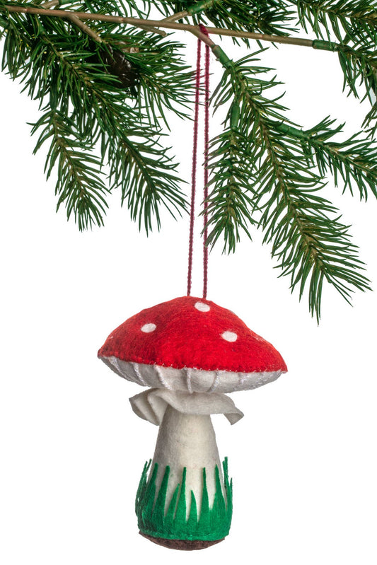 Mushroom Felt Ornament