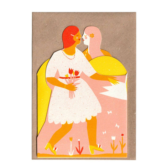 Two Women in Love Concertina card