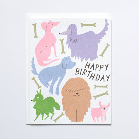 Dog, Dogs, Dogs Birthday card