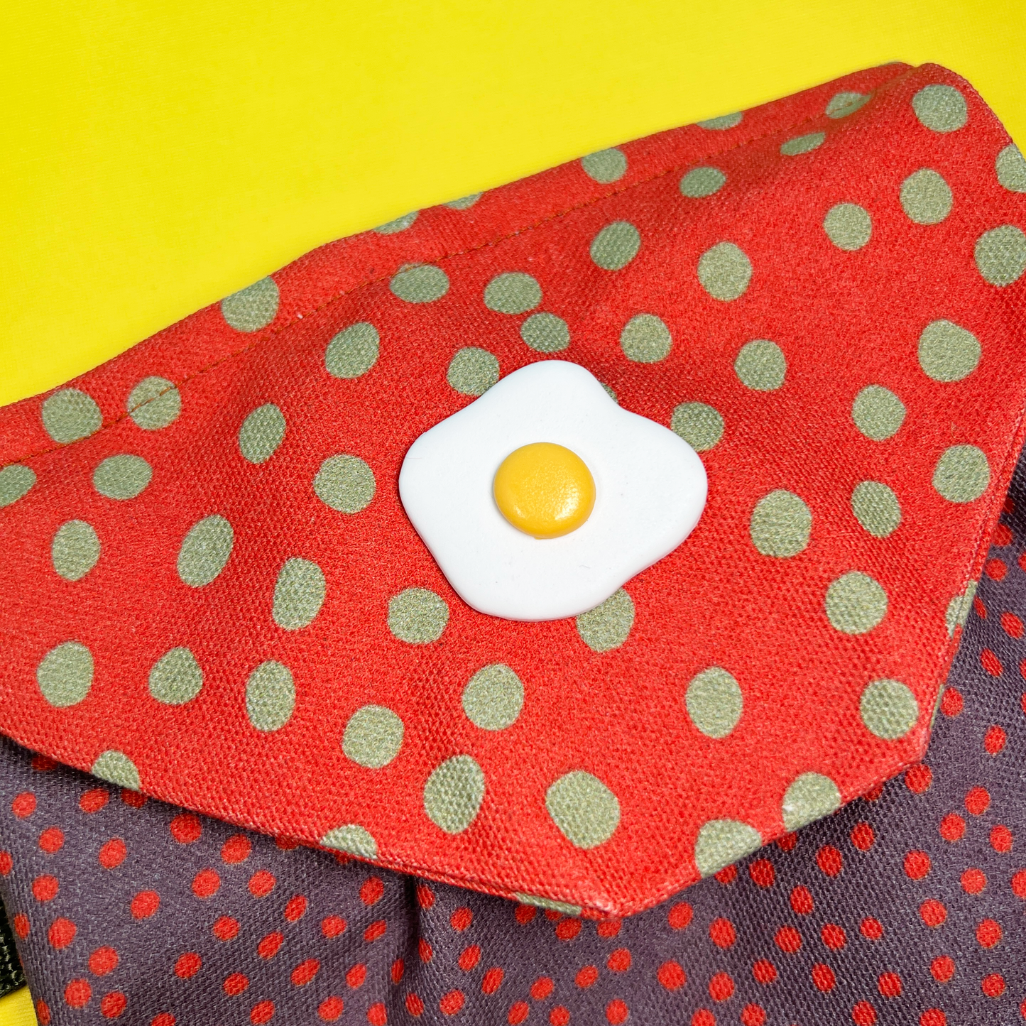 Fried Egg Polymer Clay Pin