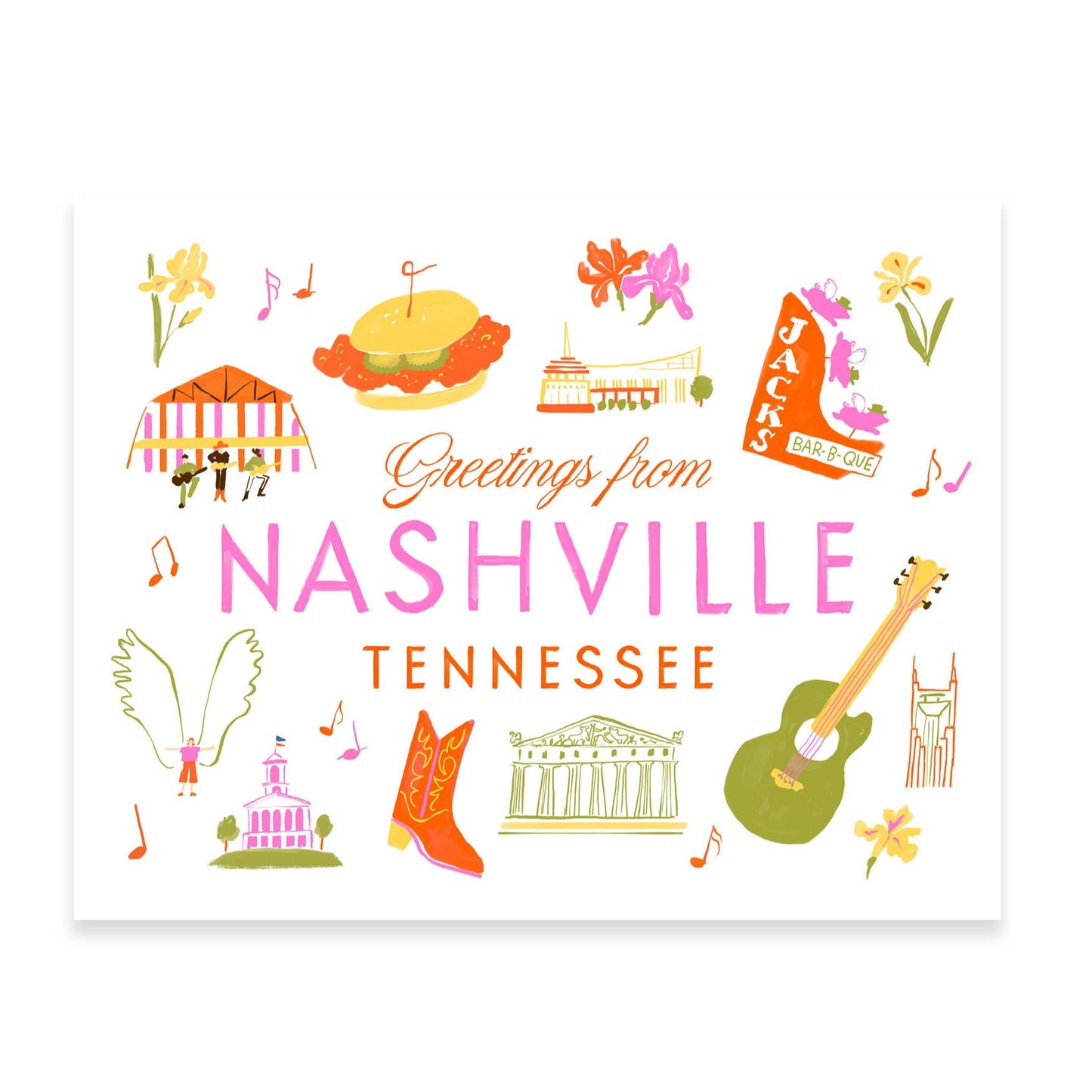 Greetings from Nashville Print