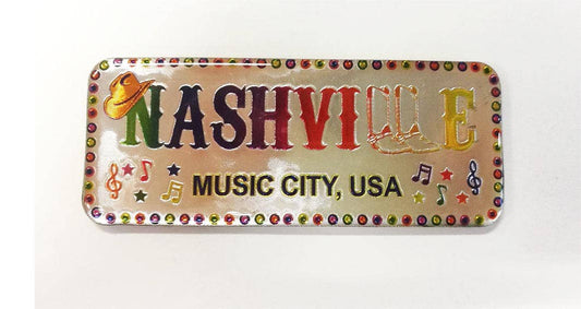 Nashville Rainbow Rectangle Magnet