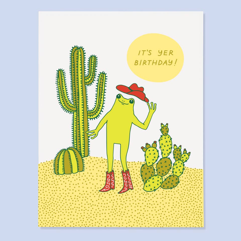 Desert Frog Birthday card