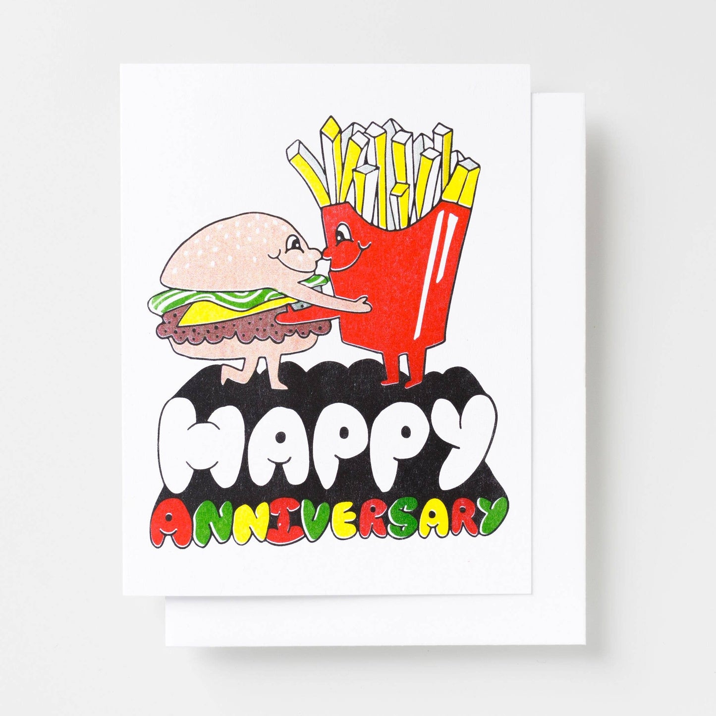 Burger & Fries Anniversary card