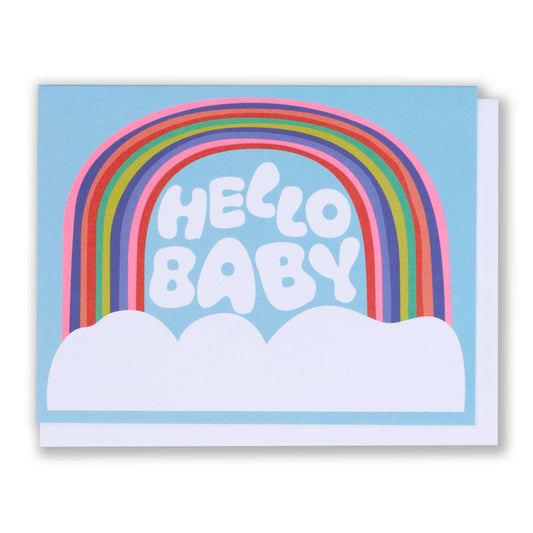 Hello Baby Rainbow card