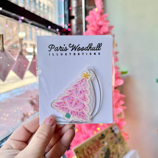 Pink Christmas Tree Ornament