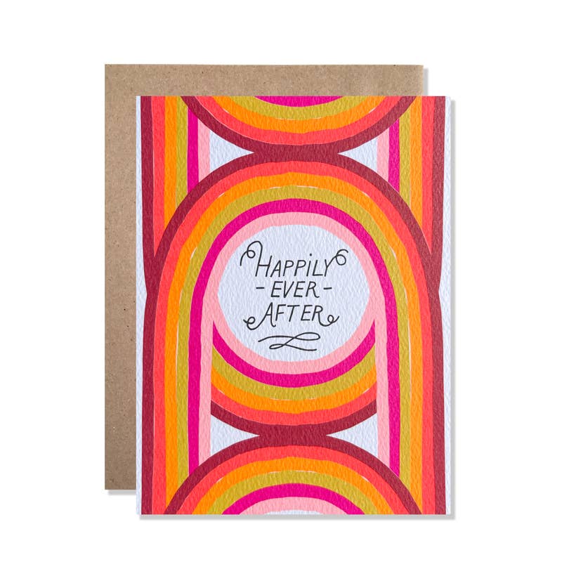 Happily Ever After Neon Arches card