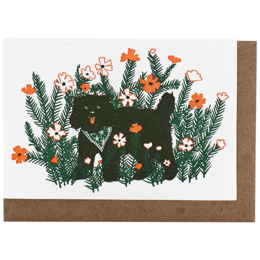 Little Garden Dog mini card